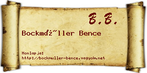 Bockmüller Bence névjegykártya